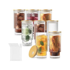 Juego de 8 vasos de vidrio