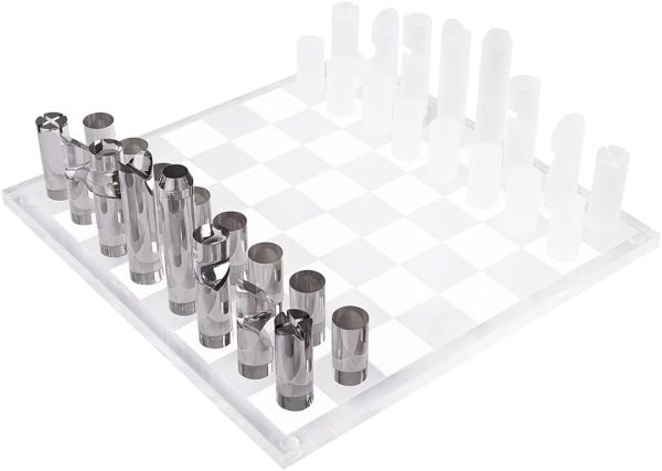 Juego de ajedrez de lujo en acrílico 3D