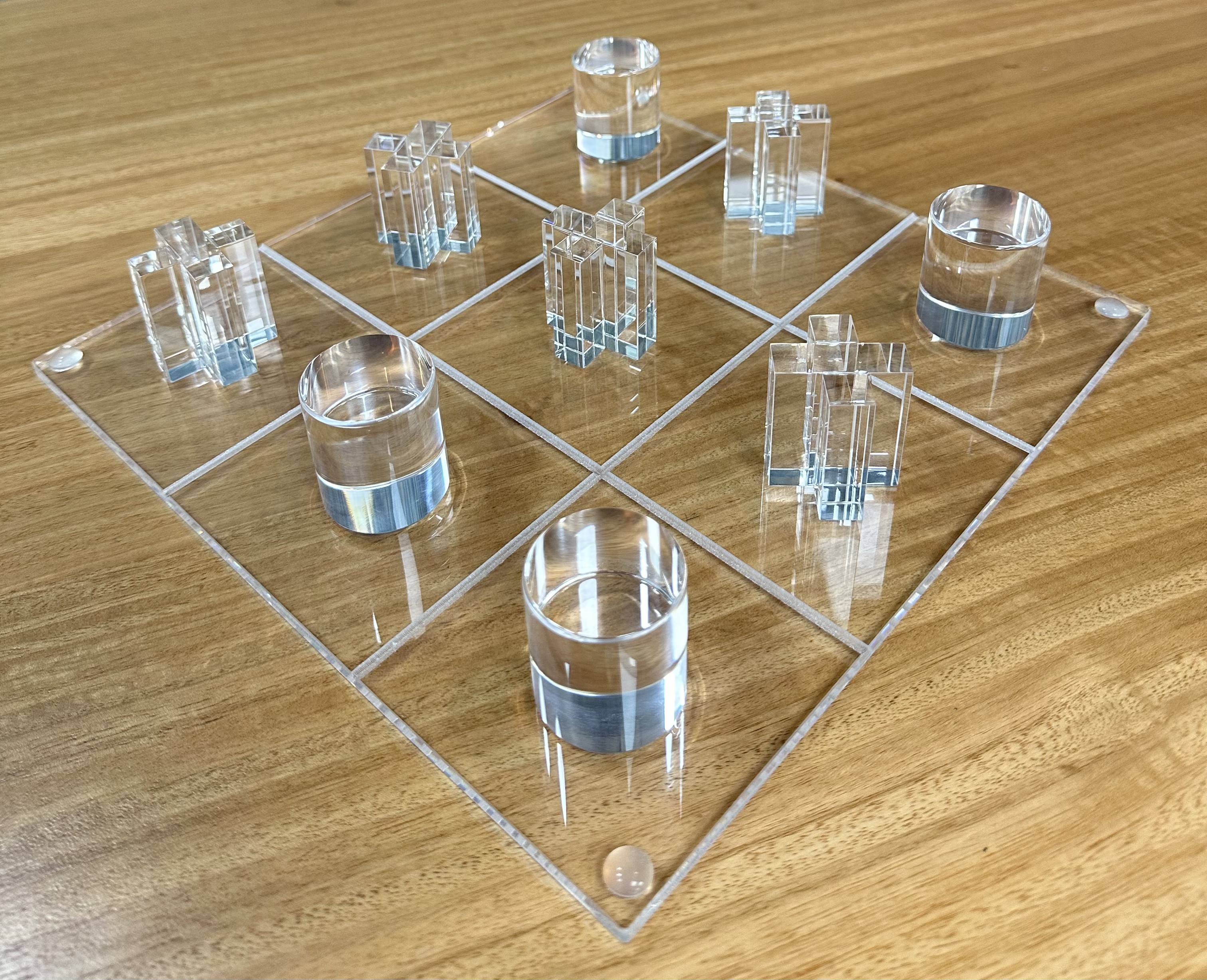 Juego Tic Tac Toe de acrílico