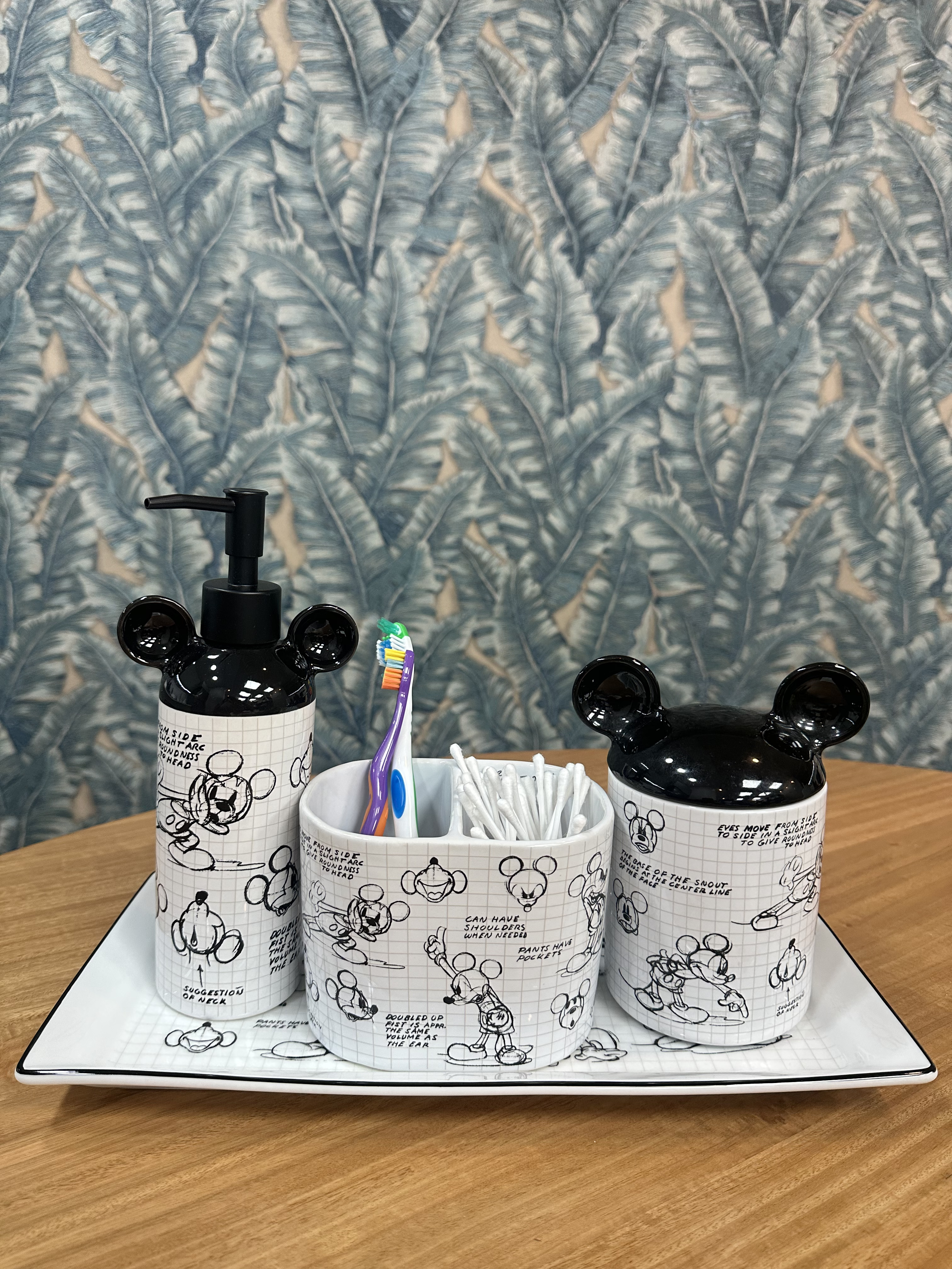 Juego de baño Disney accesorios de 4 piezas de cerámica